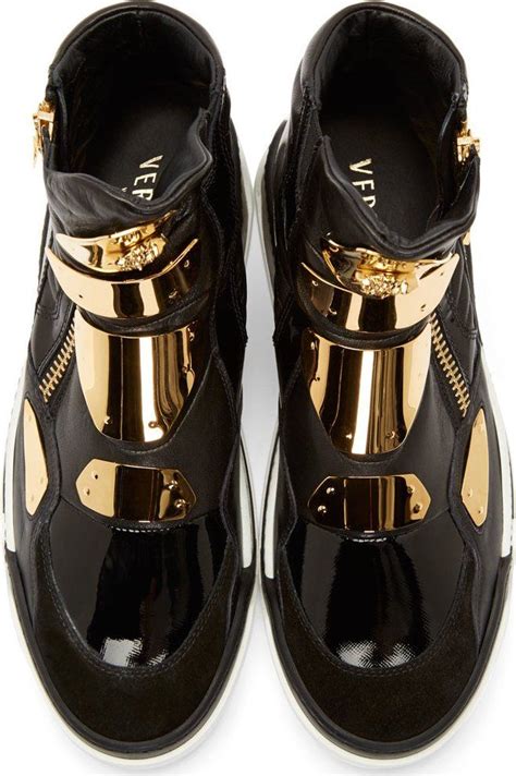 versace black and gold boots|versace shoes clearance.